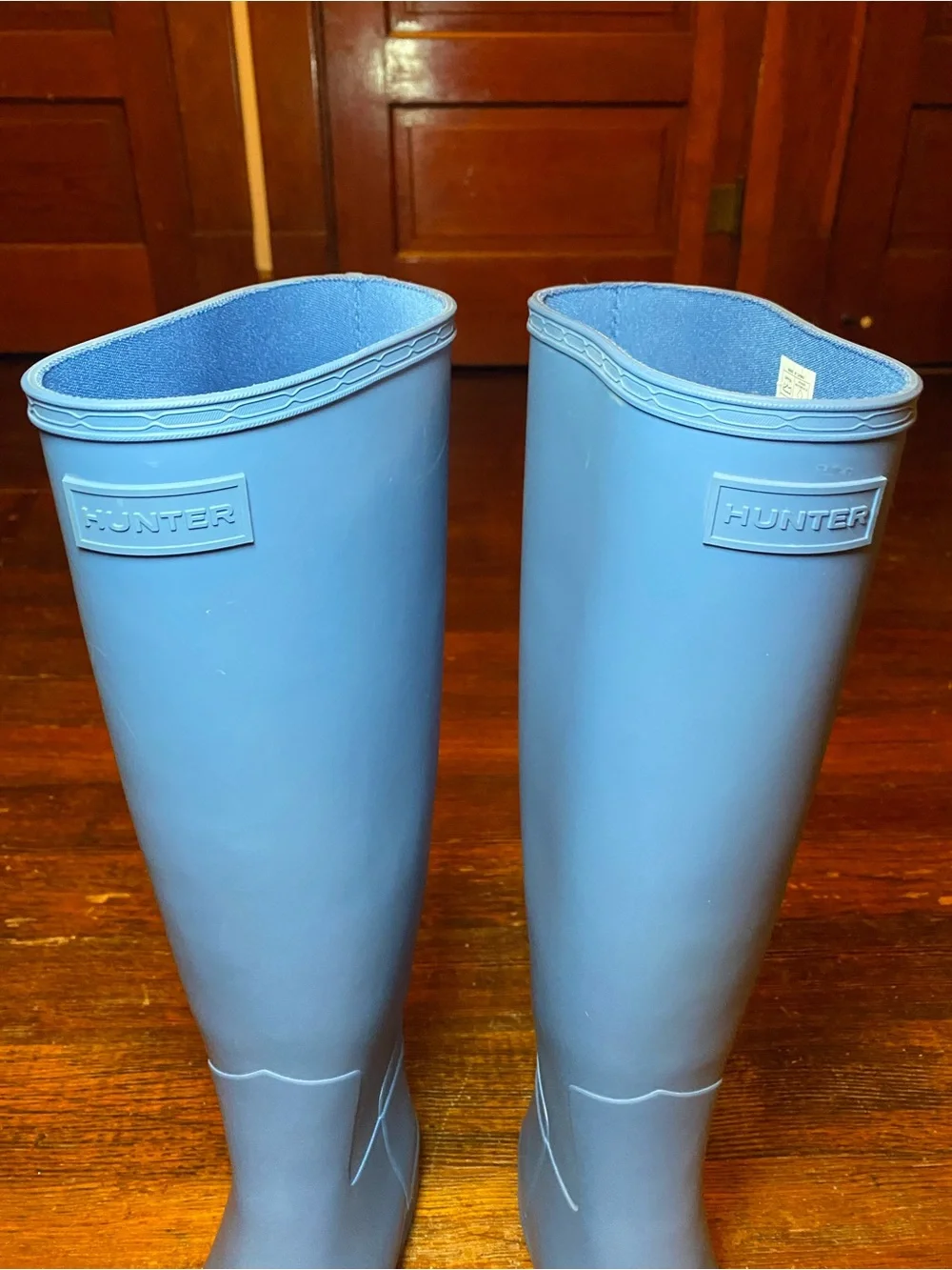 EUC Hunter Women's Original Refined Tall Rain Boots Rock Pool Blue